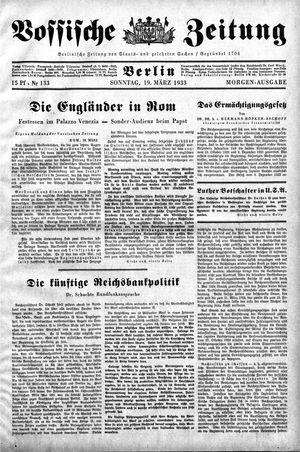 Vossische Zeitung vom 19.03.1933