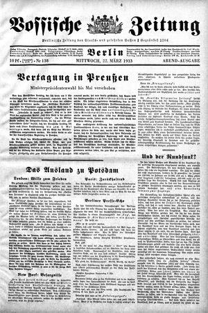 Vossische Zeitung vom 22.03.1933