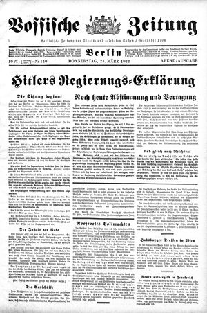 Vossische Zeitung vom 23.03.1933