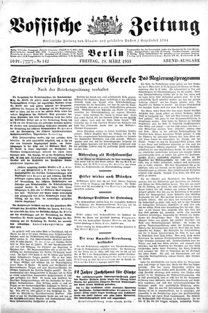 Vossische Zeitung on Mar 24, 1933