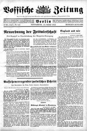 Vossische Zeitung vom 25.03.1933