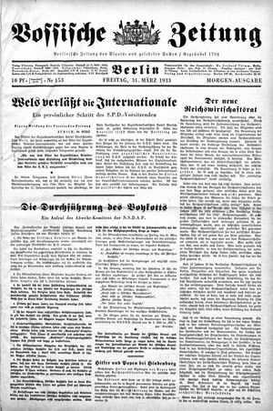 Vossische Zeitung on Mar 31, 1933