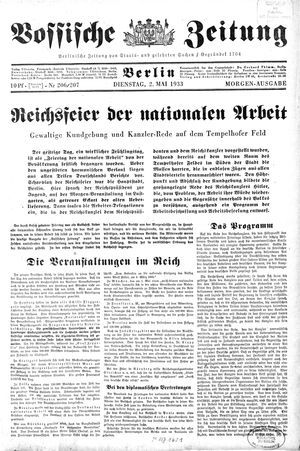 Vossische Zeitung on May 2, 1933
