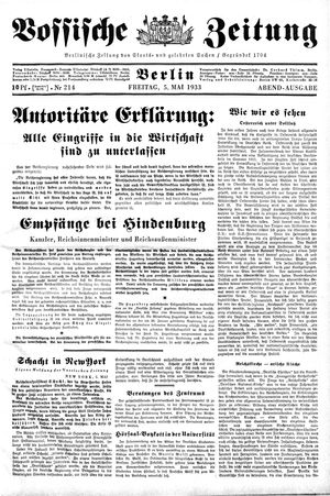 Vossische Zeitung on May 5, 1933
