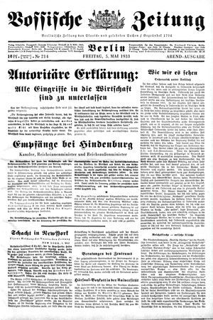 Vossische Zeitung on May 5, 1933