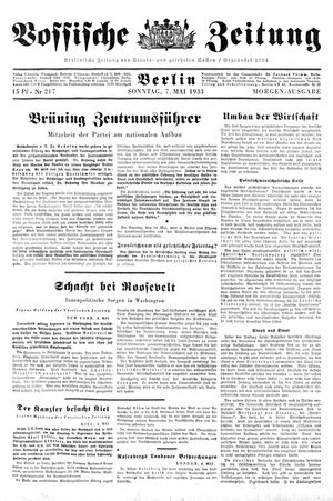 Vossische Zeitung vom 07.05.1933