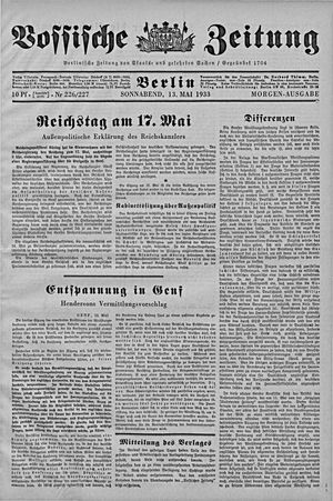 Vossische Zeitung on May 13, 1933
