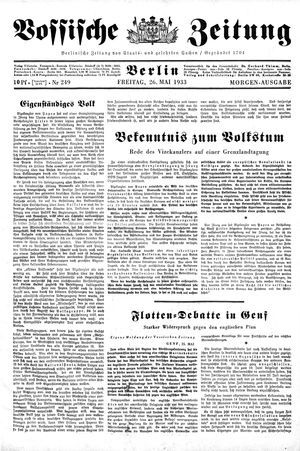 Vossische Zeitung on May 26, 1933