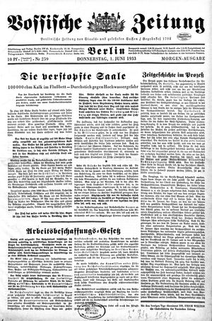 Vossische Zeitung vom 01.06.1933