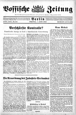 Vossische Zeitung vom 02.06.1933