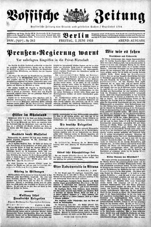 Vossische Zeitung vom 02.06.1933