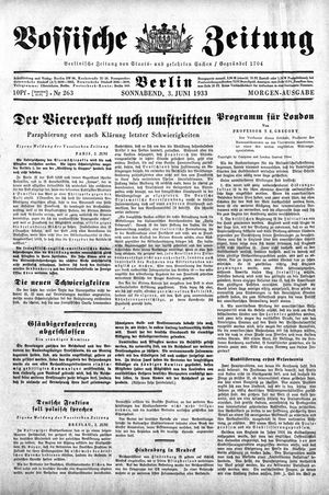 Vossische Zeitung vom 03.06.1933