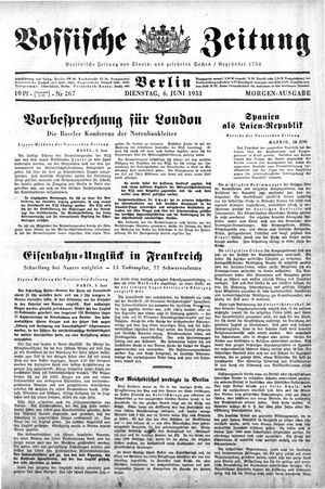 Vossische Zeitung vom 06.06.1933