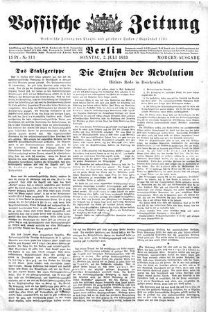 Vossische Zeitung vom 02.07.1933