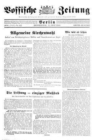 Vossische Zeitung vom 13.07.1933