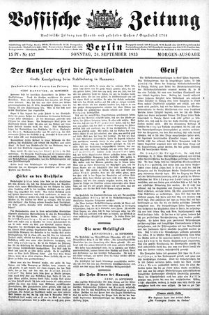 Vossische Zeitung vom 24.09.1933