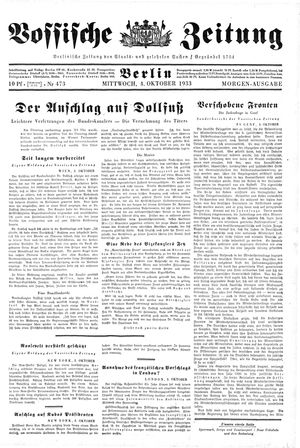 Vossische Zeitung vom 04.10.1933