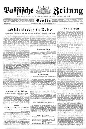 Vossische Zeitung vom 02.11.1933