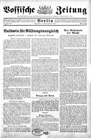 Vossische Zeitung vom 01.12.1933