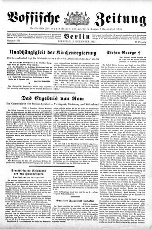 Vossische Zeitung vom 05.12.1933