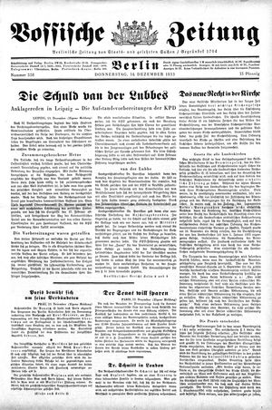 Vossische Zeitung vom 14.12.1933