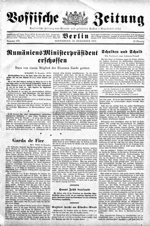 Vossische Zeitung vom 30.12.1933