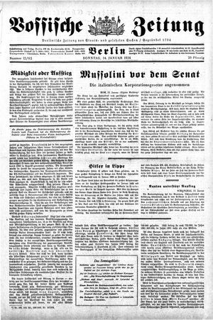 Vossische Zeitung vom 14.01.1934