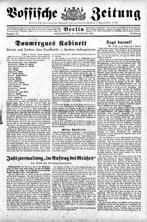 Vossische Zeitung on Feb 10, 1934