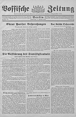Vossische Zeitung on Mar 2, 1934