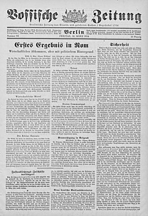 Vossische Zeitung vom 16.03.1934