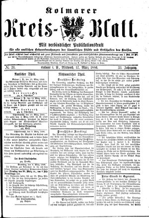 Kolmarer Kreisblatt on Mar 17, 1886