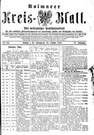 Kolmarer Kreisblatt vom 30.10.1886