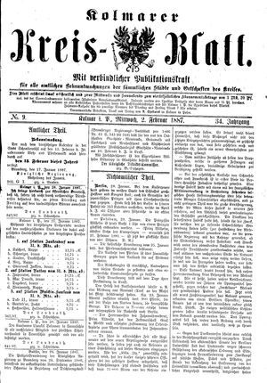 Kolmarer Kreisblatt on Feb 2, 1887