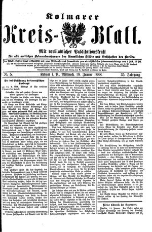 Kolmarer Kreisblatt on Jan 18, 1888