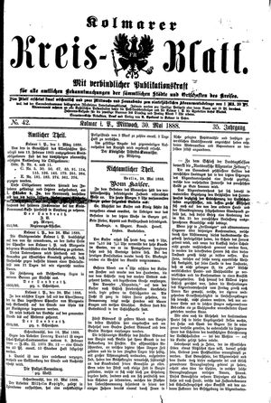 Kolmarer Kreisblatt vom 30.05.1888