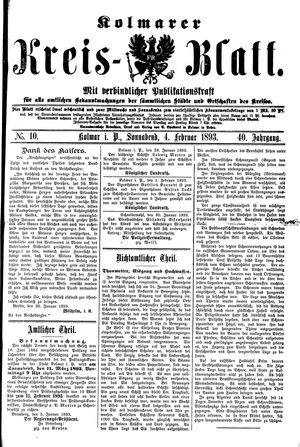 Kolmarer Kreisblatt vom 04.02.1893