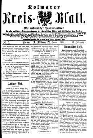 Kolmarer Kreisblatt vom 23.01.1894