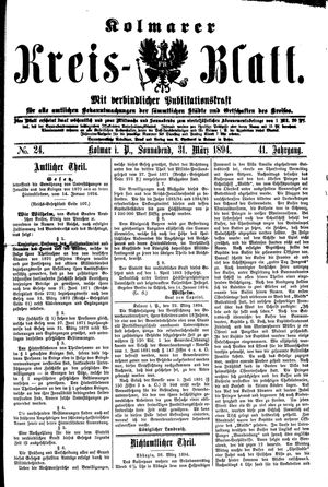 Kolmarer Kreisblatt vom 31.03.1894