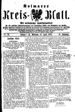 Kolmarer Kreisblatt vom 18.04.1894