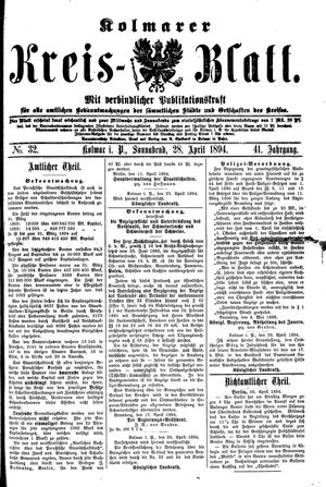 Kolmarer Kreisblatt vom 28.04.1894