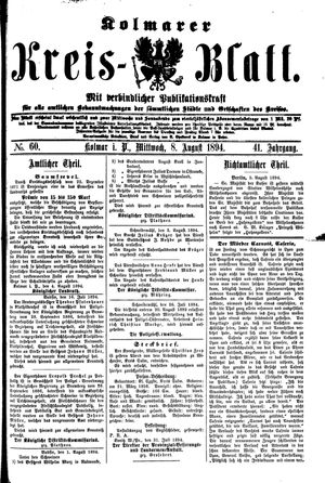 Kolmarer Kreisblatt vom 08.08.1894