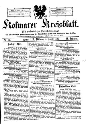 Kolmarer Kreisblatt on Aug 4, 1897