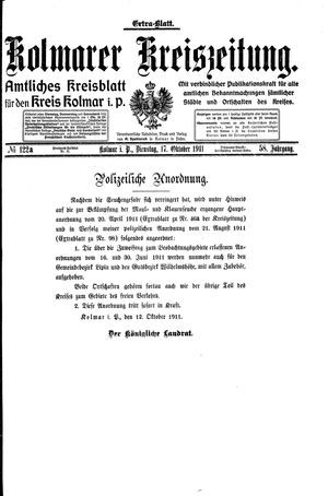 Kolmarer Kreiszeitung on Oct 17, 1911