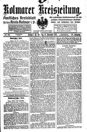 Kolmarer Kreiszeitung vom 14.11.1911