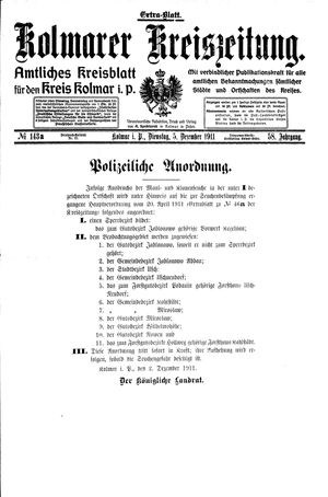 Kolmarer Kreiszeitung on Dec 5, 1911
