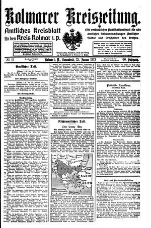 Kolmarer Kreiszeitung vom 25.01.1913