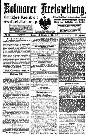 Kolmarer Kreiszeitung on Mar 4, 1913