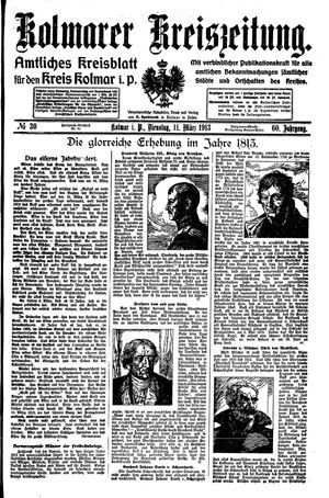 Kolmarer Kreiszeitung vom 11.03.1913