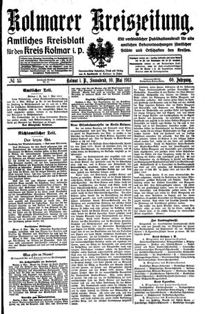 Kolmarer Kreiszeitung vom 10.05.1913