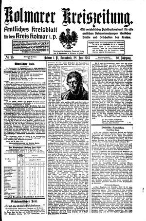 Kolmarer Kreiszeitung vom 28.06.1913